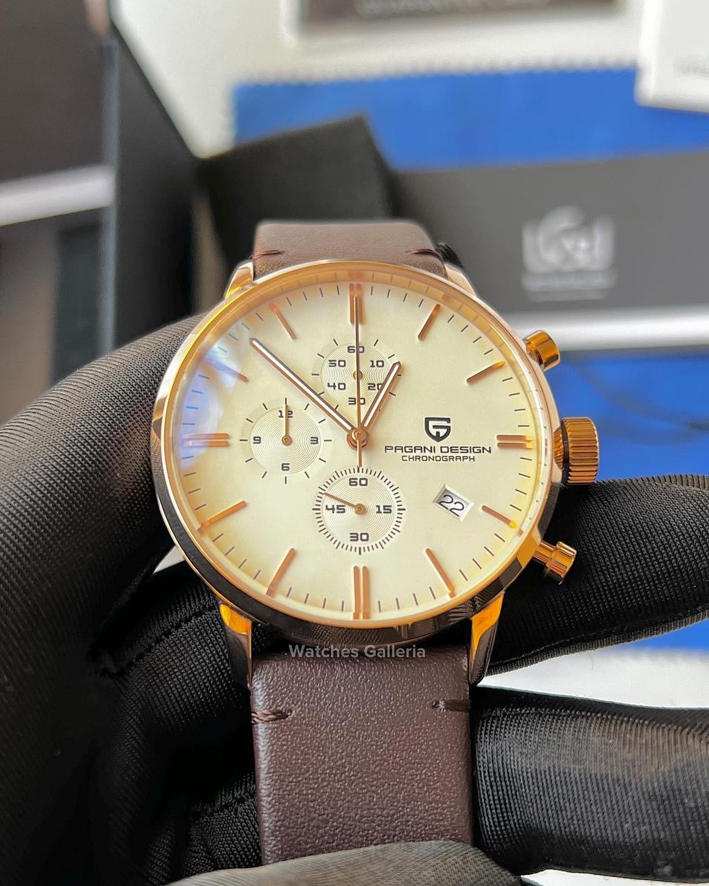 Pagani Design Flight Chronograph Quartz (Brown/Gold/White) PD2720