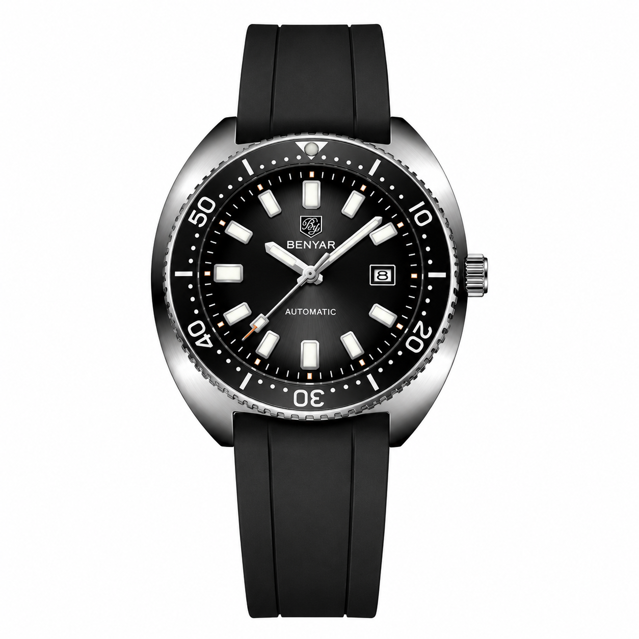 Benyar BY5211 Turtle Automatic Black Dial Luxury Men’s Watch in Pakistan – Stainless Steel Automatic Watch