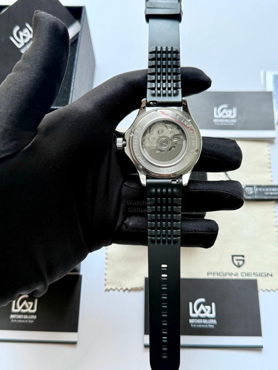 Pagani Design PD1685 Silicon Seamaster Diver White Automatic Watch – 200M Sapphire Crystal NH35A/Miyota Luxury Dive Watch in Pakistan | Watches Galleria