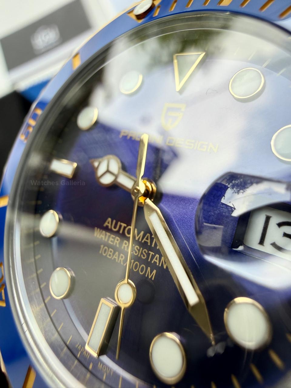 Pagani Design Watch PD1639 Submariner Automatic (Gold Blue) Pagani Design in Pakistan