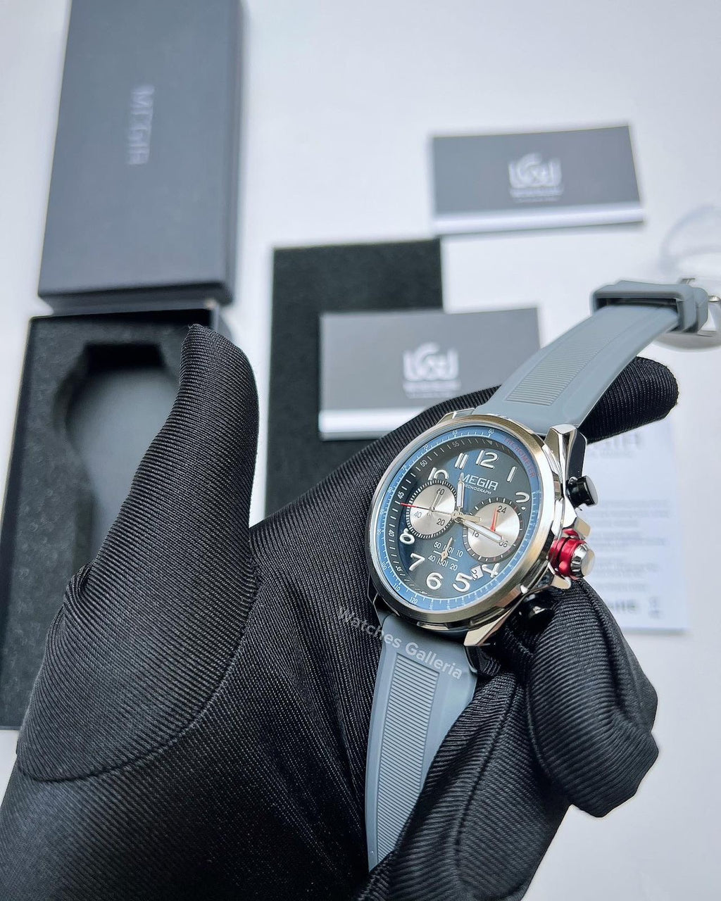 Megir Panda Chronograph Quartz (Grey Blue) MN2230