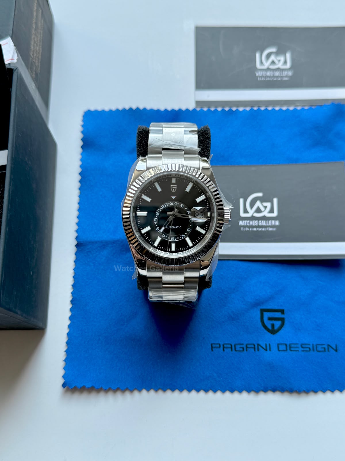 Pagani Design PD1888 Sky Dweller Black Automatic GMT Watch for Men Sapphire Crystal Original Pagani Design Watch Pakistan