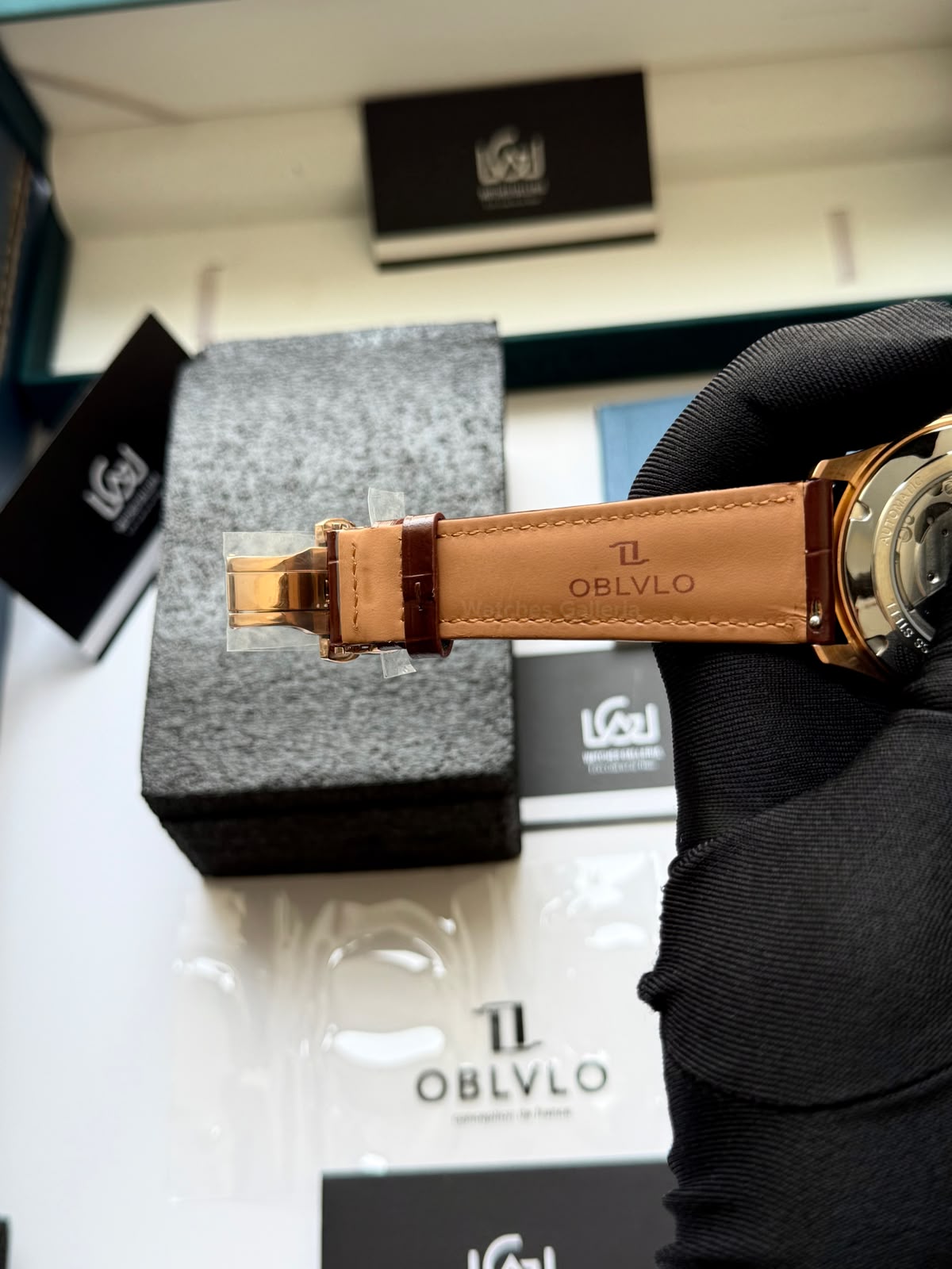 OBLVLO GC (Brown Rose Gold Blue) Grand Complications Celestial Automatic Watch Brown & Black Dial with Rose Gold Details, Moving Constellation & Earth Display – OBLVLOGC | Oblvlo