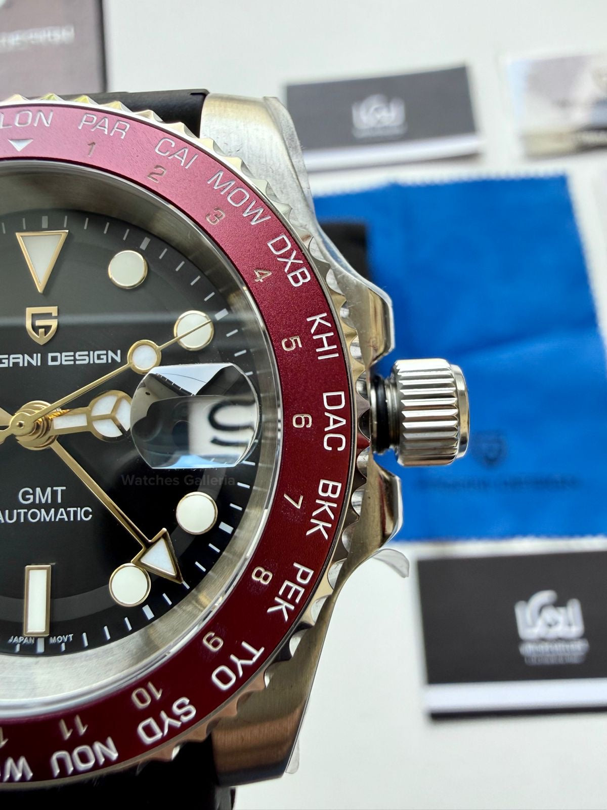 Pagani Design PD1758 World Time GMT Automatic (Red) | Pagani Design Pakistan | PD-1758