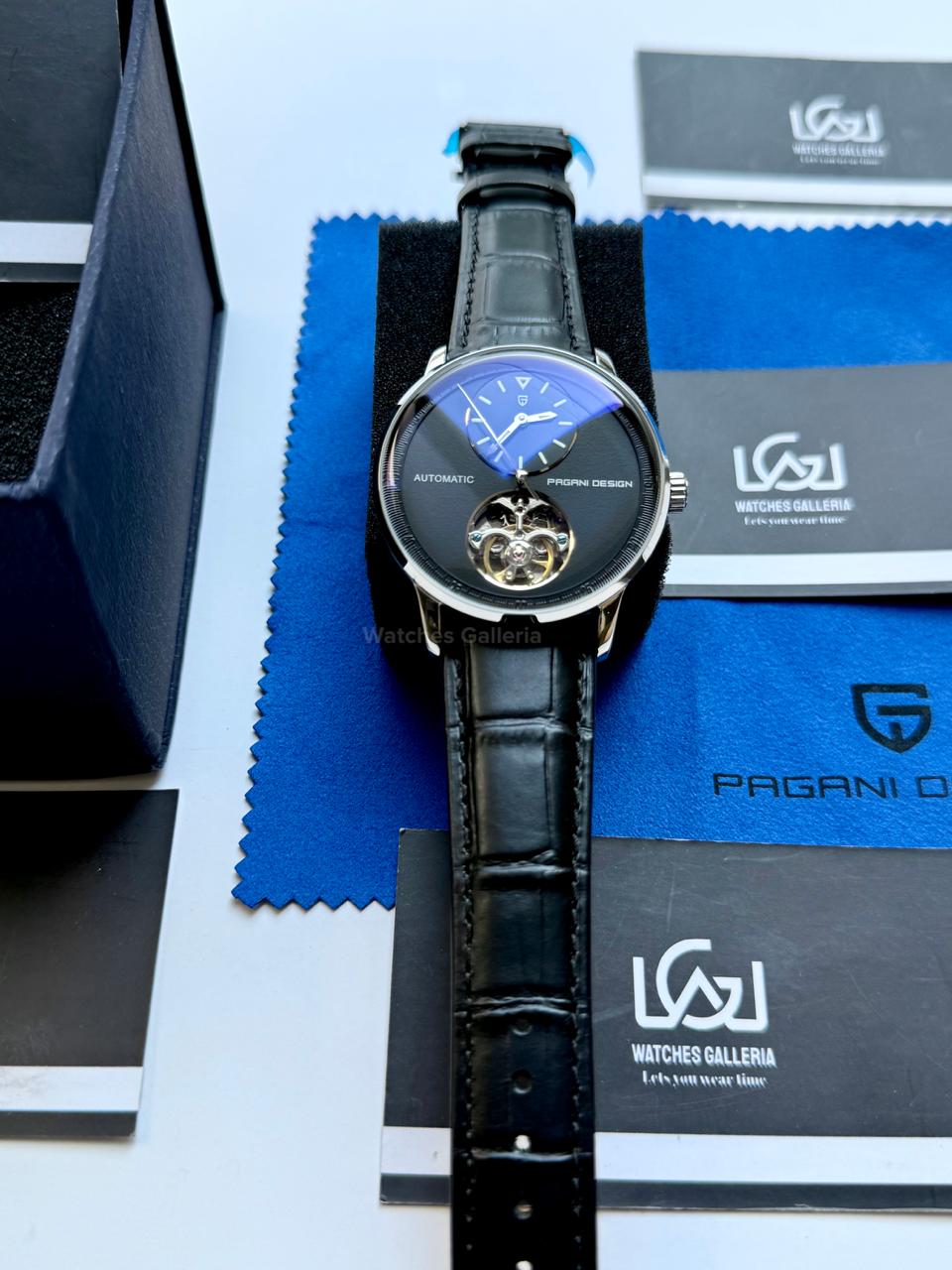 Pagani Design PD1796 Tourbillon Black in Pakistan – Luxury Automatic Mechanical Men’s Watch with Sapphire Crystal & Exhibition Back