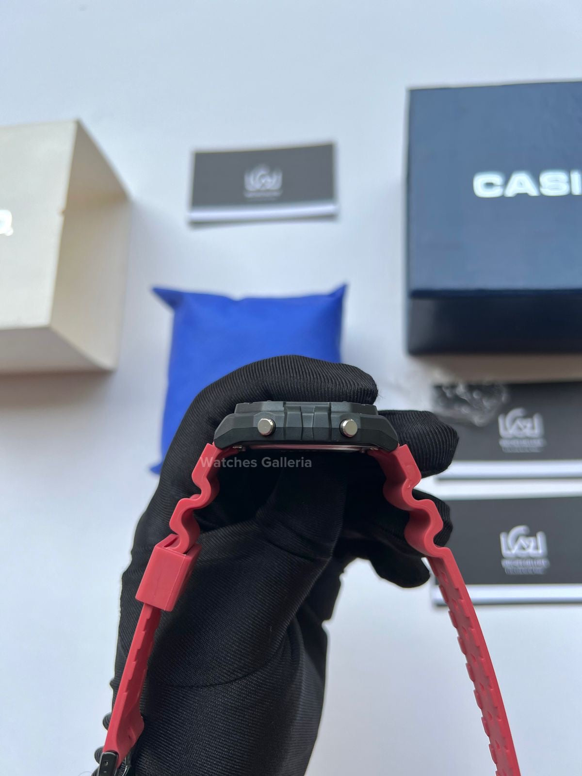 Casio Sports Digital Watch Red Exclusive (White Display) W218H Watches Galleria