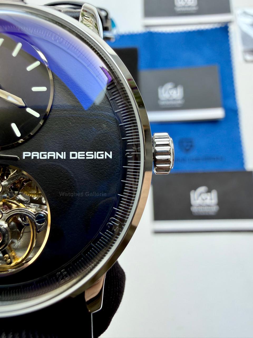Pagani Design PD1796 Tourbillon Black in Pakistan – Luxury Automatic Mechanical Men’s Watch with Sapphire Crystal & Exhibition Back