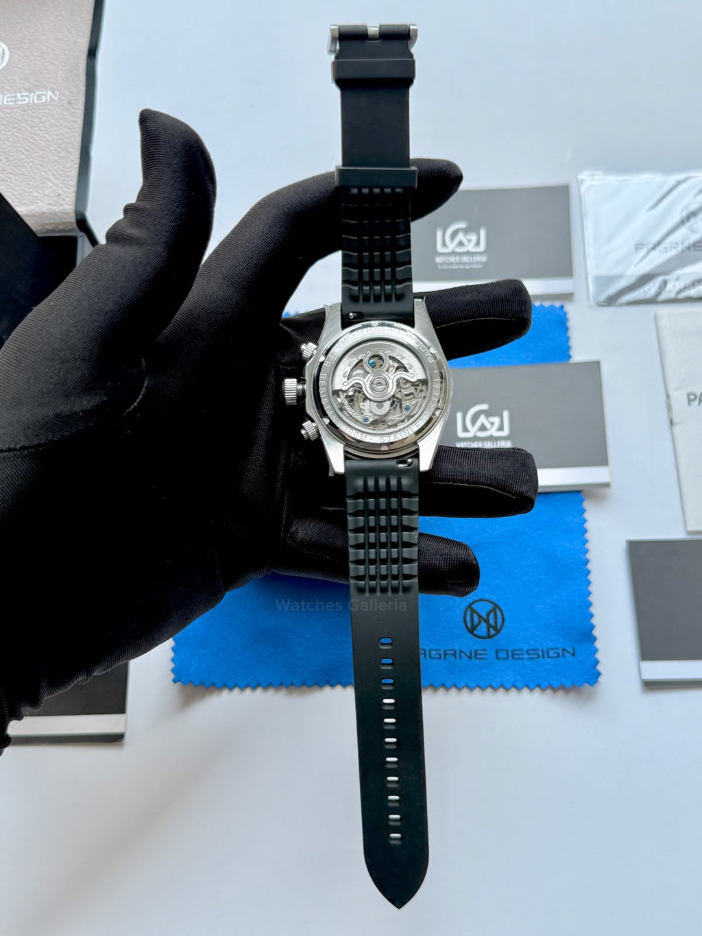 Pagani Design PG1666 Daytona Rainbow Limited Edition Black Automatic Chronograph Watch | 40mm Sapphire Crystal | HZ2196G Movement | 100M Water Resistant