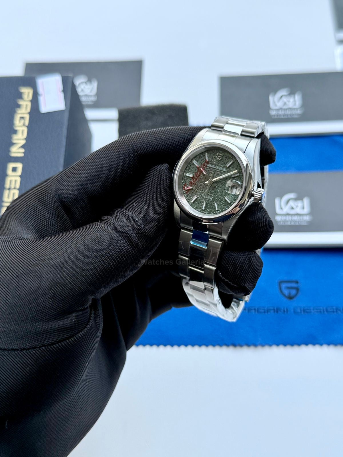 Pagani Design PD1794L Green Ladies Oyster Perpetual Date Green Dial Watch 31mm | Sapphire Glass | Miyota Quartz