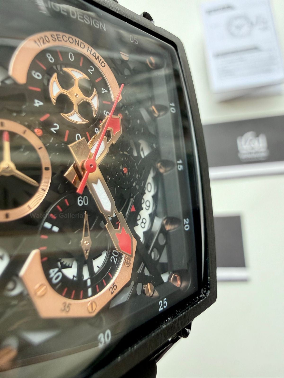 Lige Watch LG8935 Square Chronograph (Black) Lige Watch Pakistan