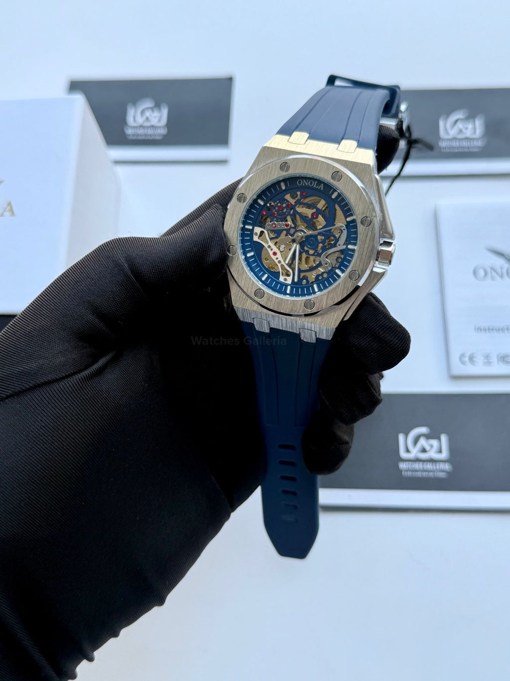 Onola 3834 Royal Oak Offshore Skeleton Blue 46mm Automatic – Premium Sports Watch