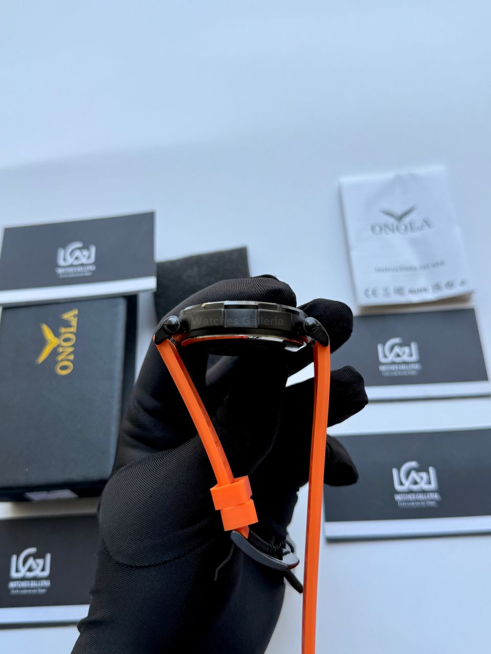 Onola 6859 Sports Chronograph Quartz (Orange) – Premium Racing Inspired Design | Original Onola Watch in Pakistan