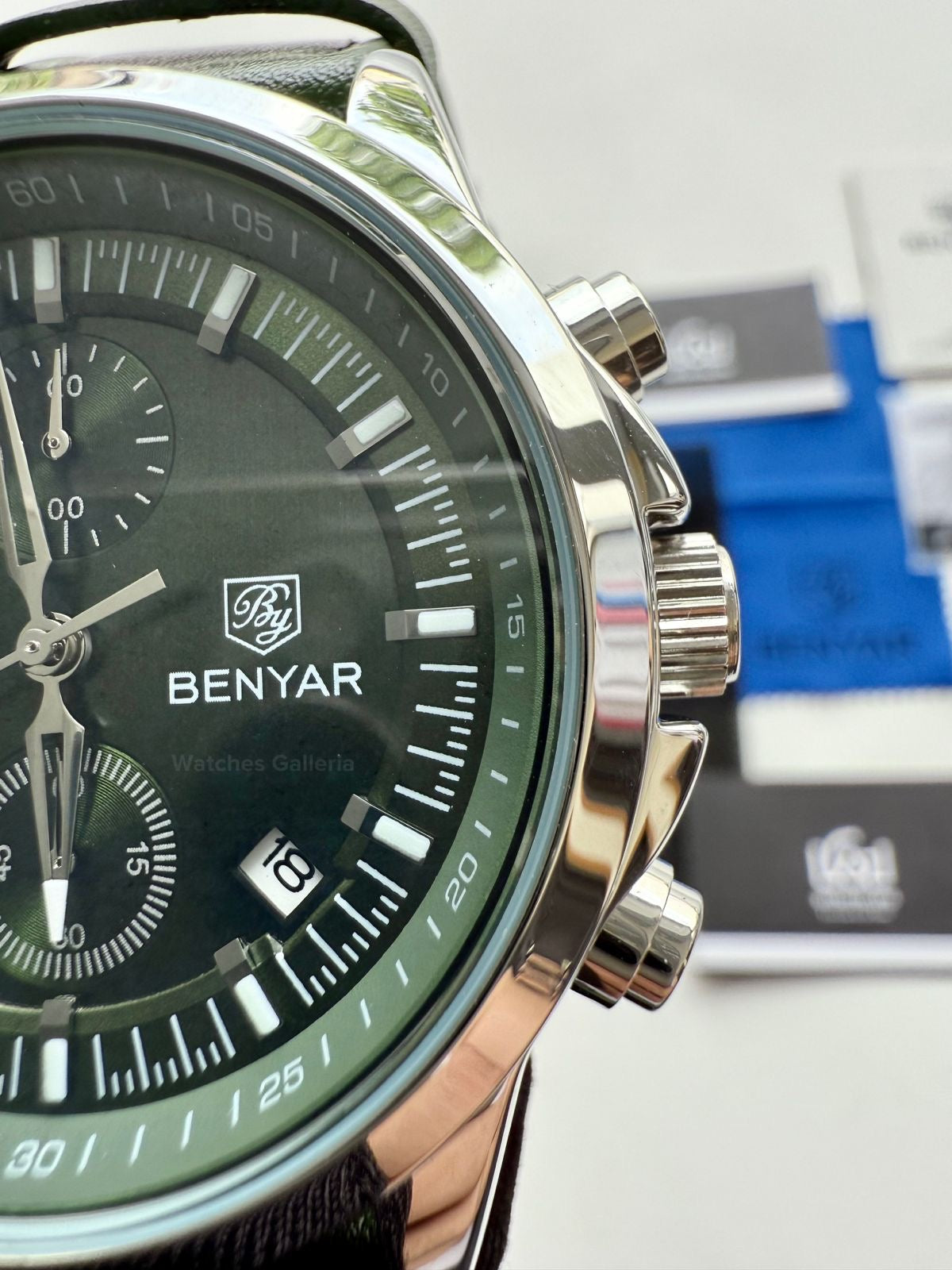 Benyar Pilot Chronograph Quartz (Green) BY5210 Watches Galleria