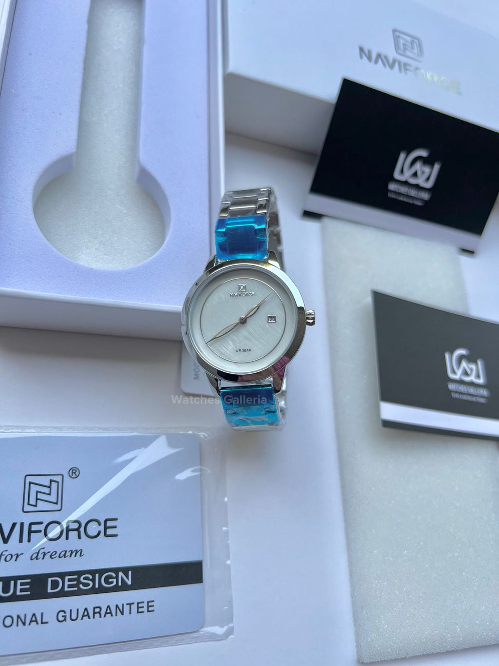 Naviforce Date Just Ladies (Silver) NF5008L Watches Galleria