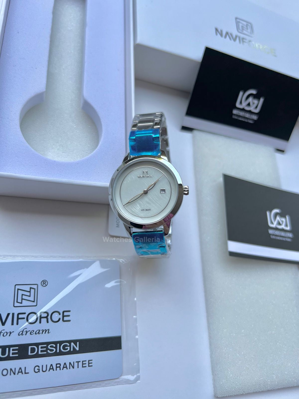 Naviforce Date Just Ladies (Silver) NF5008L Watches Galleria