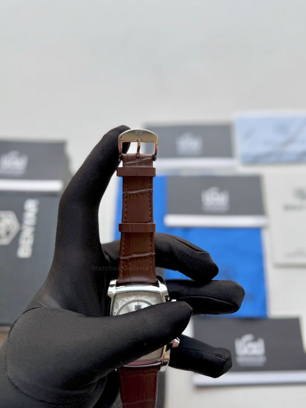 Benyar BY5113 Square Chronograph (Brown/Silver) Benyar Watch Pakistan