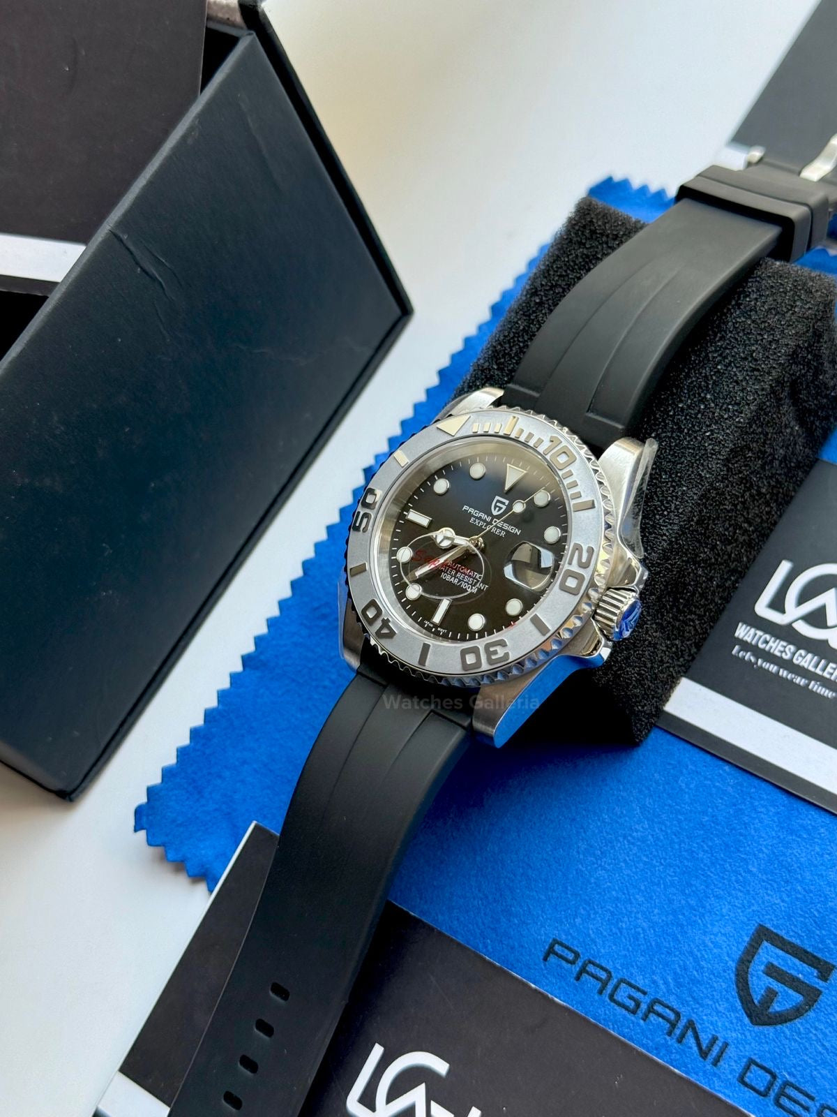 Pagani Design PD1651 YachtMaster Deep Sea 40mm Automatic – Seiko NH35A Japan Movement | Sapphire Crystal | 100M WR | Silicon Strap