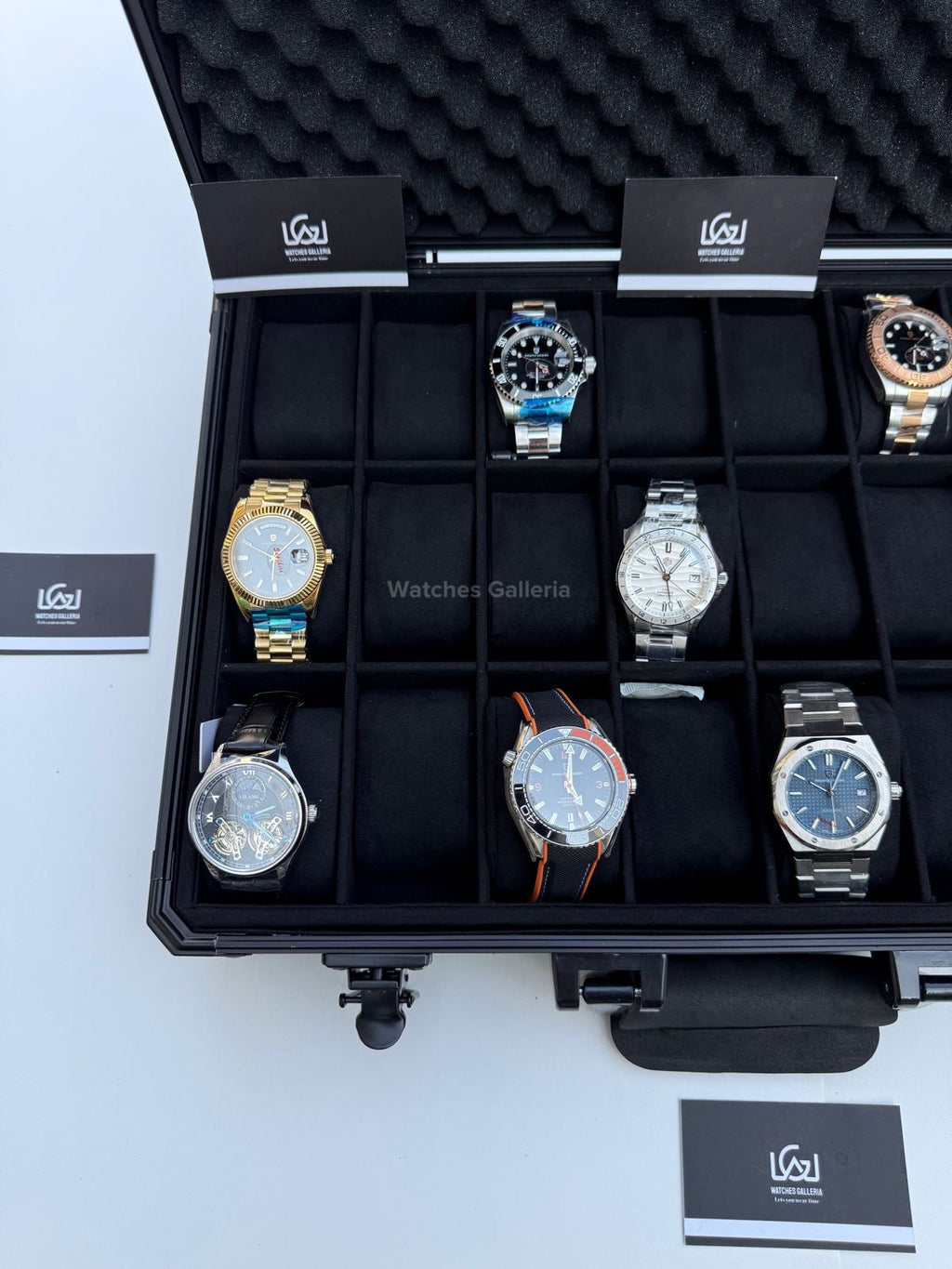 Watch Organizer Box Aluminium 24 Slots (Imported) Watches Galleria