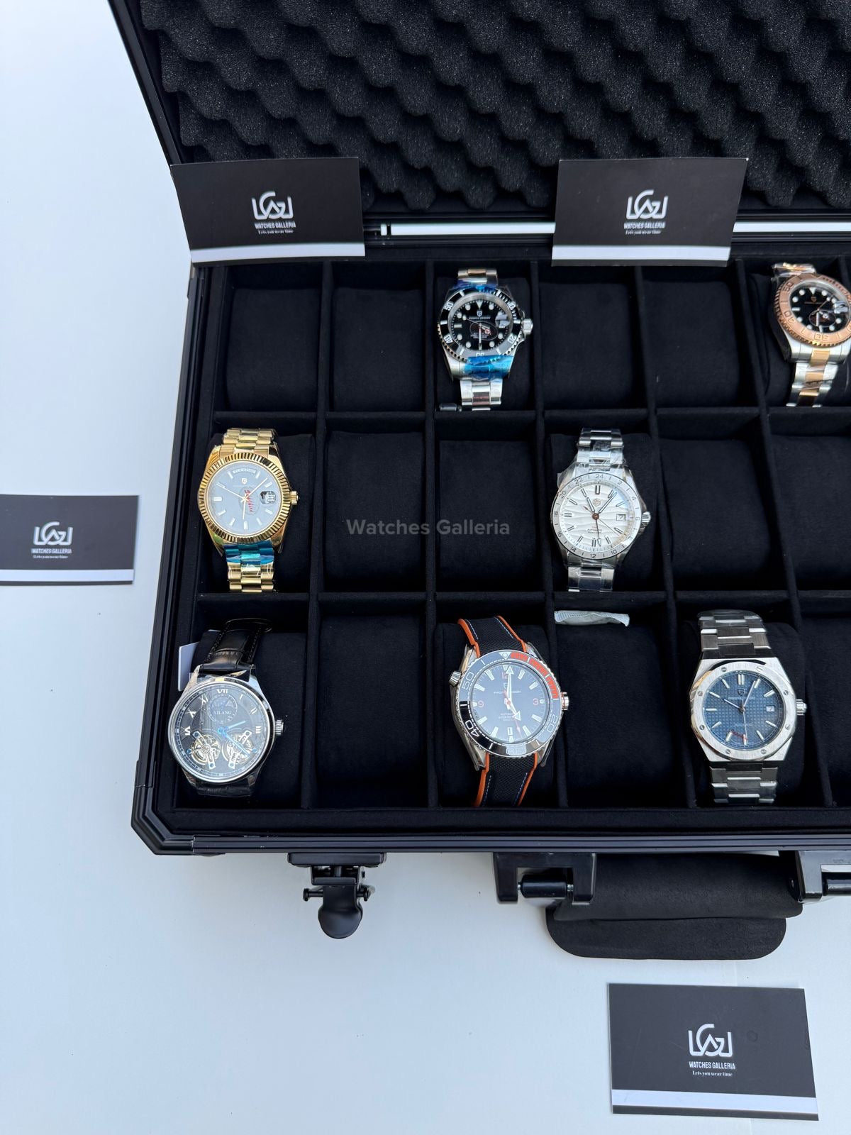 Watch Organizer Box Aluminium 24 Slots (Imported) Watches Galleria