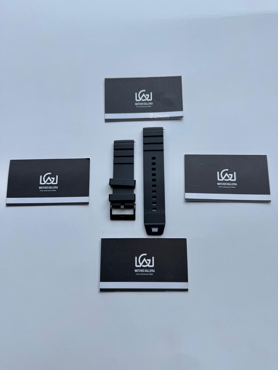 Premium Silicone Rubber Strap 22mm – Quick Release Pin Buckle | Black Buckle | Universal Fit for 22mm Watches