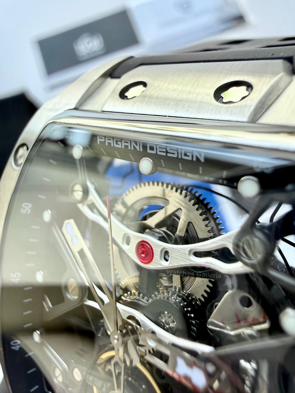 Pagani Design PDys018 Tonneau Skeleton Silver Black 42mm Automatic – Sapphire Crystal | Flywheel | 36H Power Reserve