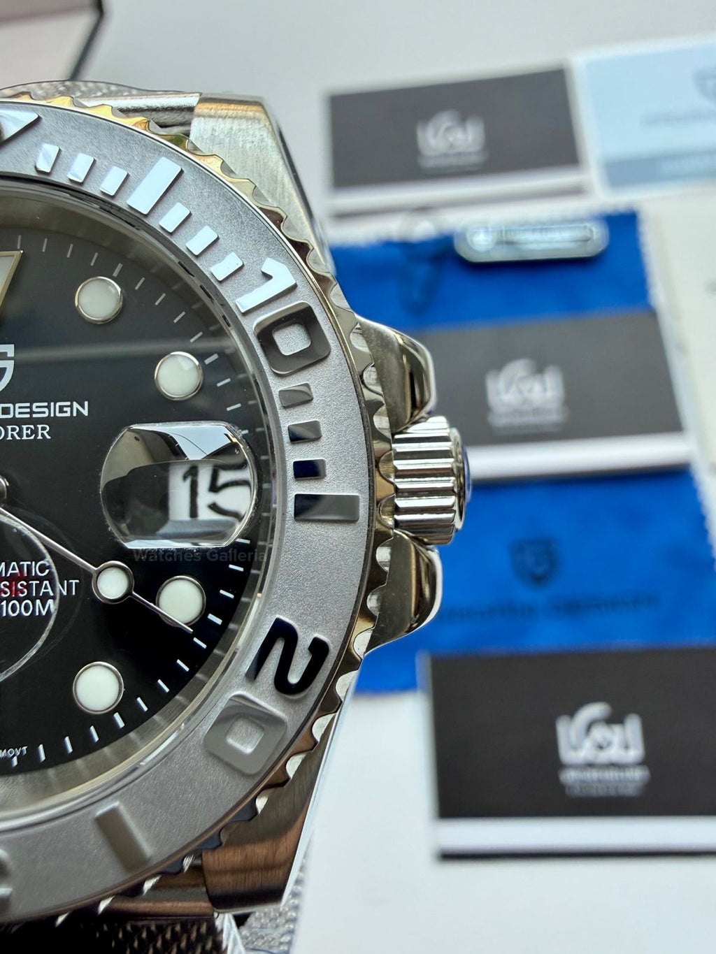 Pagani Design PD1651 YachtMaster Deep Sea 40mm Automatic – Seiko NH35A Japan Movement | Sapphire Crystal | 100M WR | Mesh Bracelet