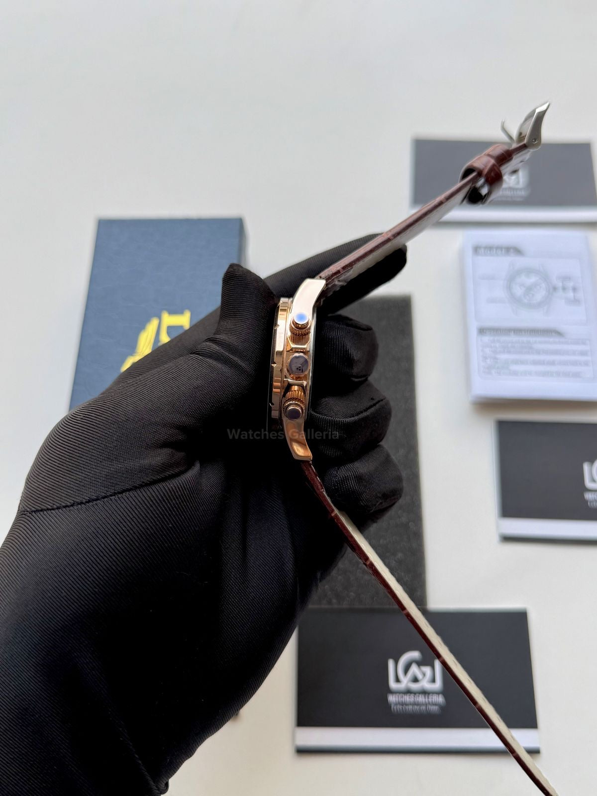 Lige Watch LG89107 Moonphase Chronograph (Brown/Black/Gold) Lige Watch in Pakistan