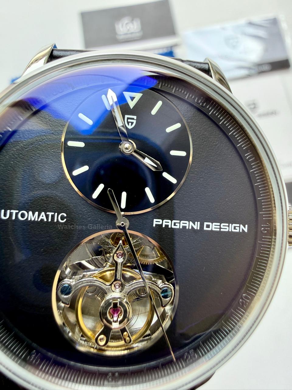Pagani Design PD1796 Tourbillon Black in Pakistan – Luxury Automatic Mechanical Men’s Watch with Sapphire Crystal & Exhibition Back