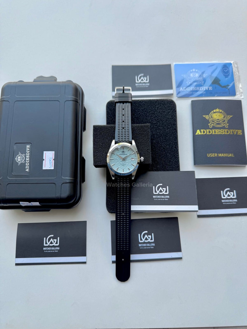 Addiesdive AD2118 Omiwatari Blue Silicon “Ice Blue” Addiesdive Watch in Pakistan