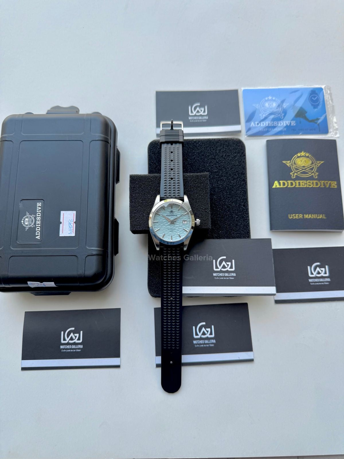 Addiesdive AD2118 Omiwatari Blue Silicon “Ice Blue” Addiesdive Watch in Pakistan