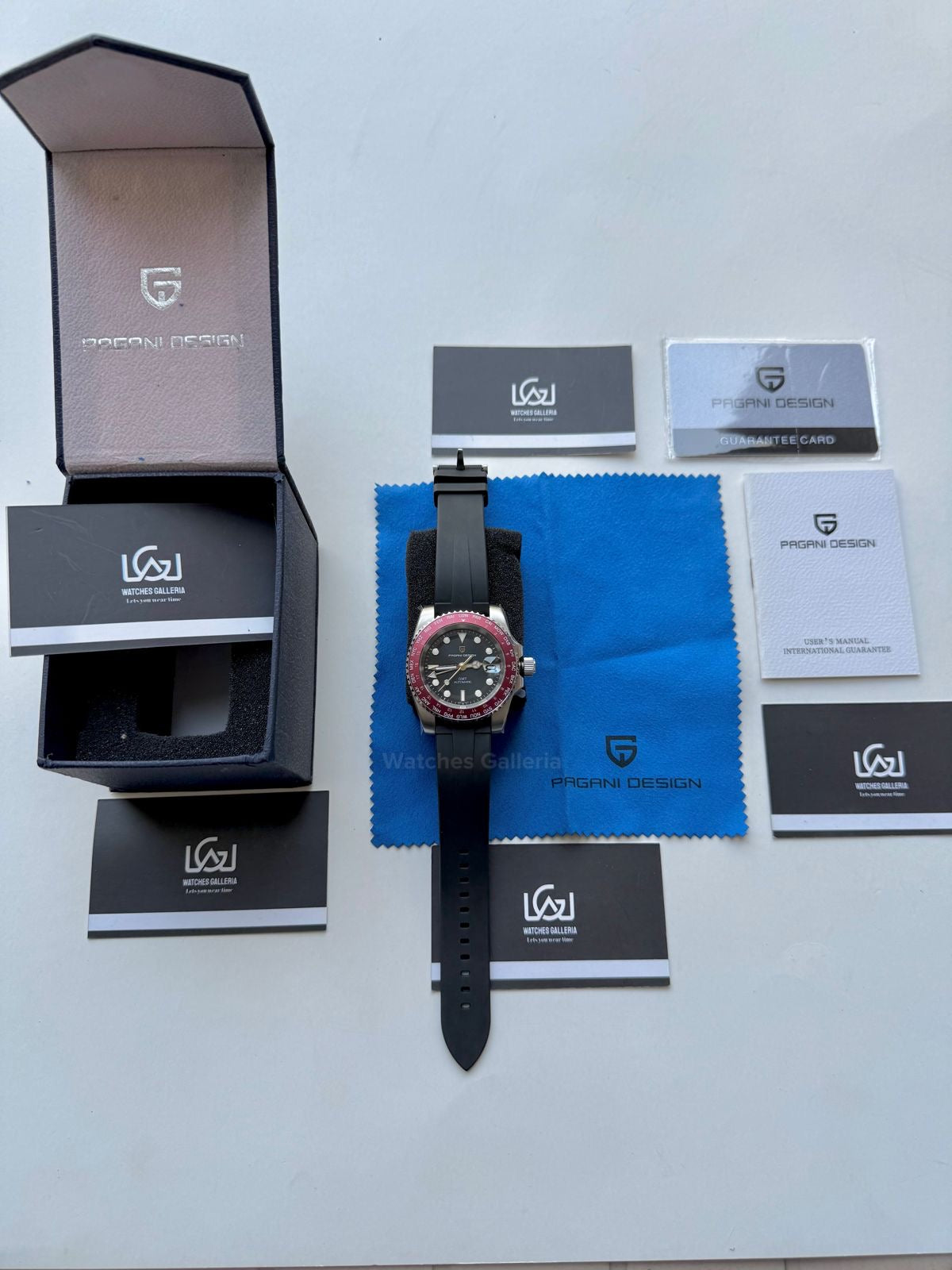 Pagani Design PD1758 World Time GMT Automatic (Red) | Pagani Design Pakistan | PD-1758