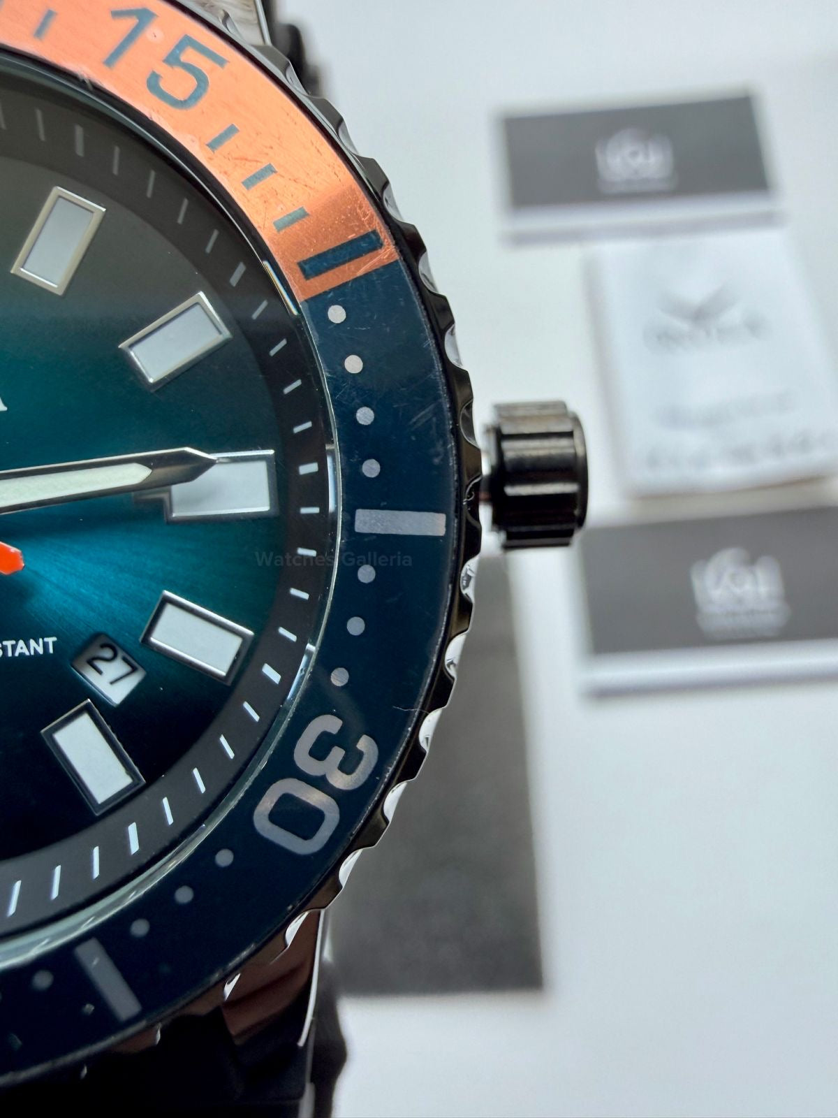 Onola 3850 Sports Diving Style Quartz (Black/Orange) Onola Pakistan