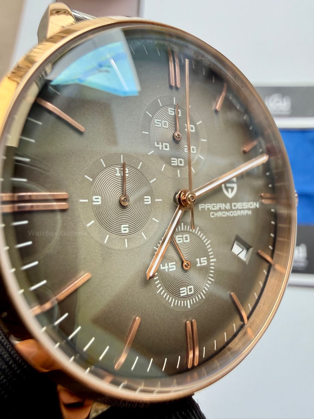 Pagani Design PD2720K Flight Chronograph Watch Limited Edition Rose Gold White Dial Men’s Luxury Watch | Japanese Seiko VK67 Mecha Quartz Chronograph Movement | Stainless Steel Bracelet | 50M Waterproof