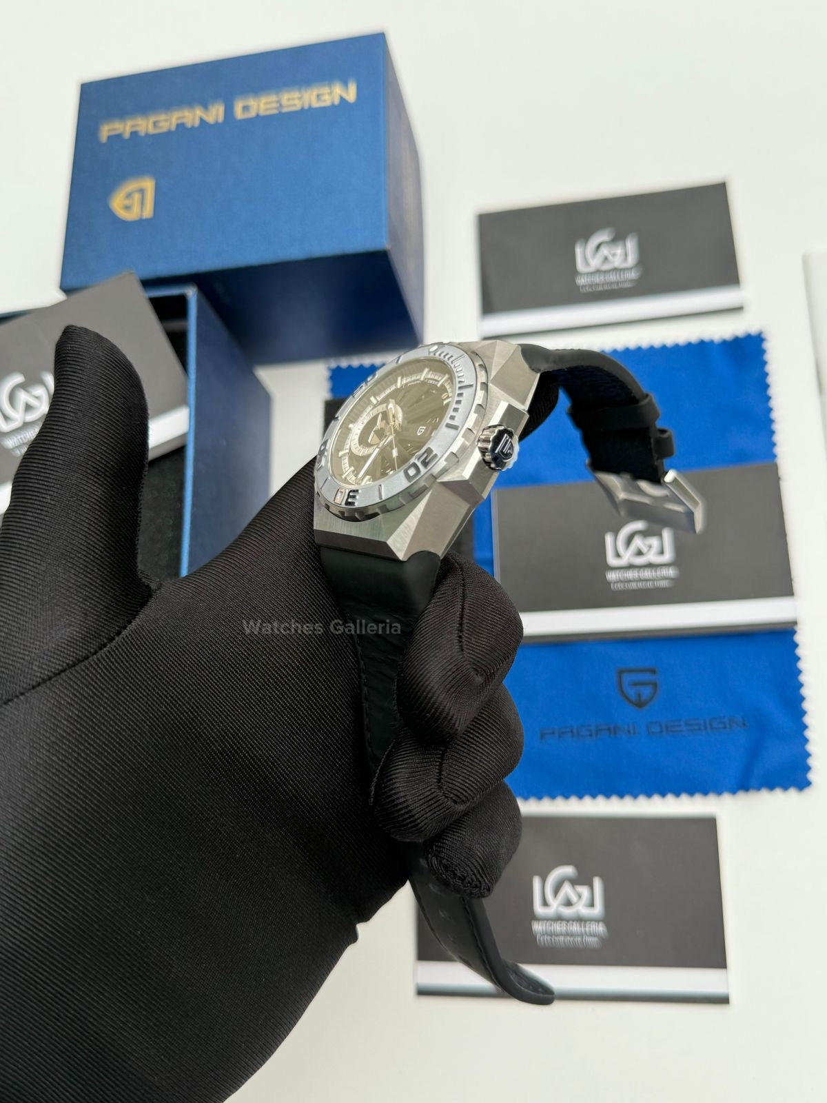 Pagani Design Werdelin Japan Automatic Movement (Silver/Black) PDys007 Watches Galleria