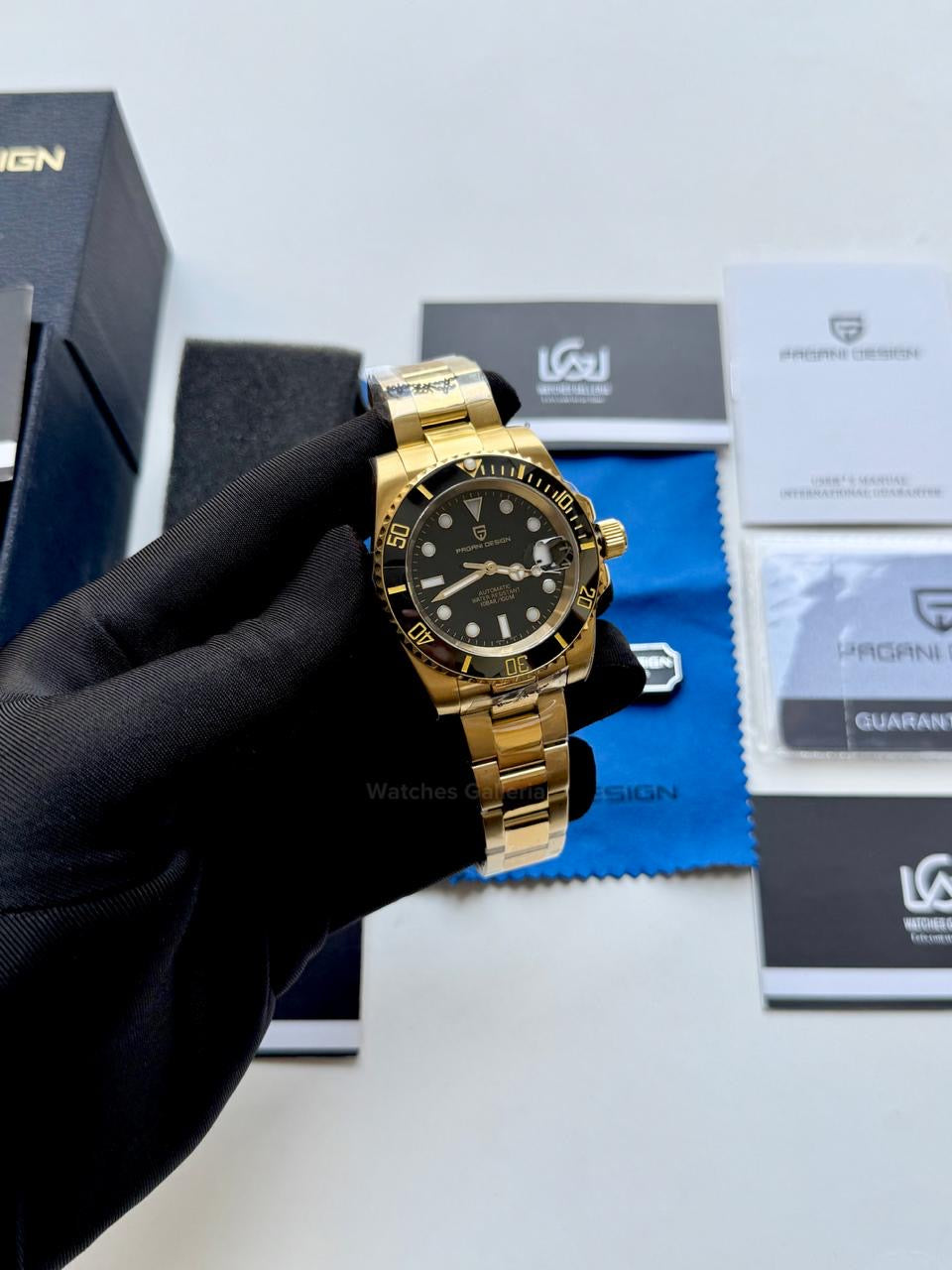 Pagani Design PD1661 Submariner (Gold Black) Pagani Design in Pakistan
