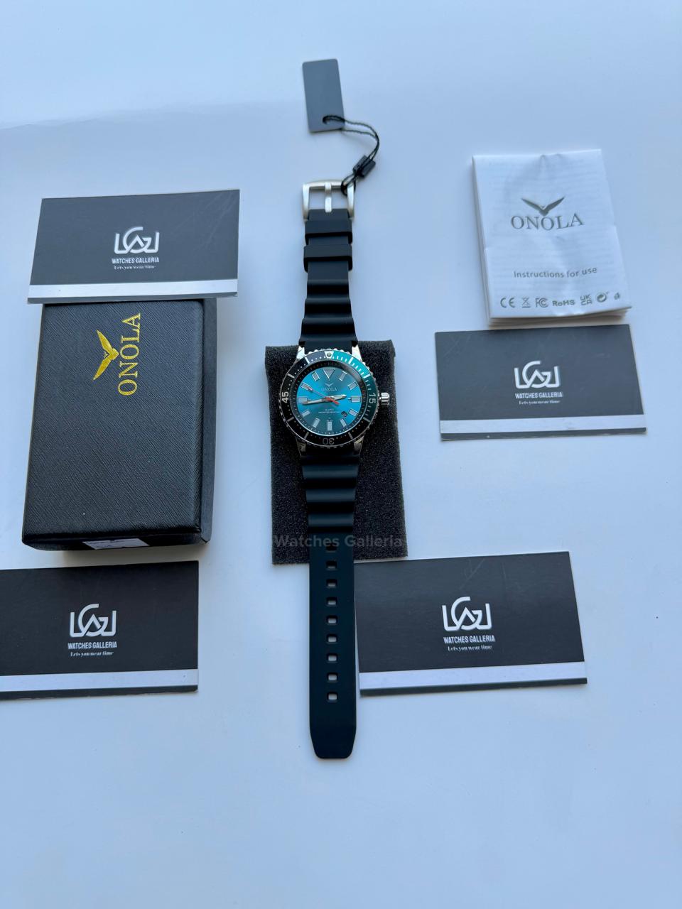 Onola 3850 Sports Diving Style Quartz (Blue/Black) Onola Pakistan