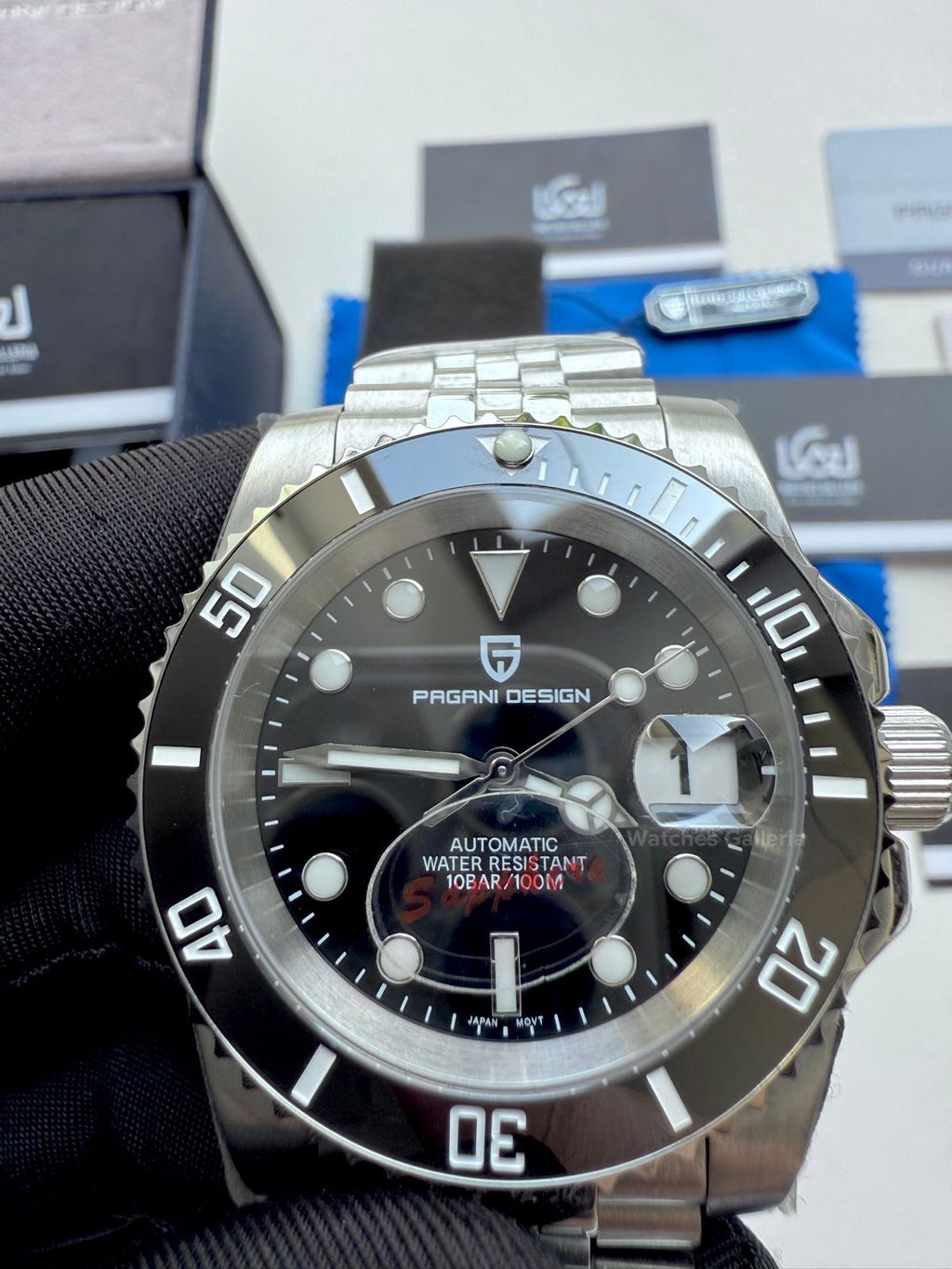 Pagani Design Submariner Date Automatic PD1661 (Black) Pagani Design in Pakistan