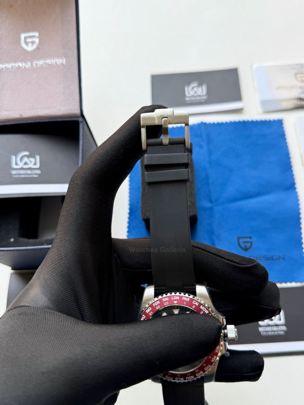 Pagani Design PD1758 World Time GMT Automatic (Red) | Pagani Design Pakistan | PD-1758