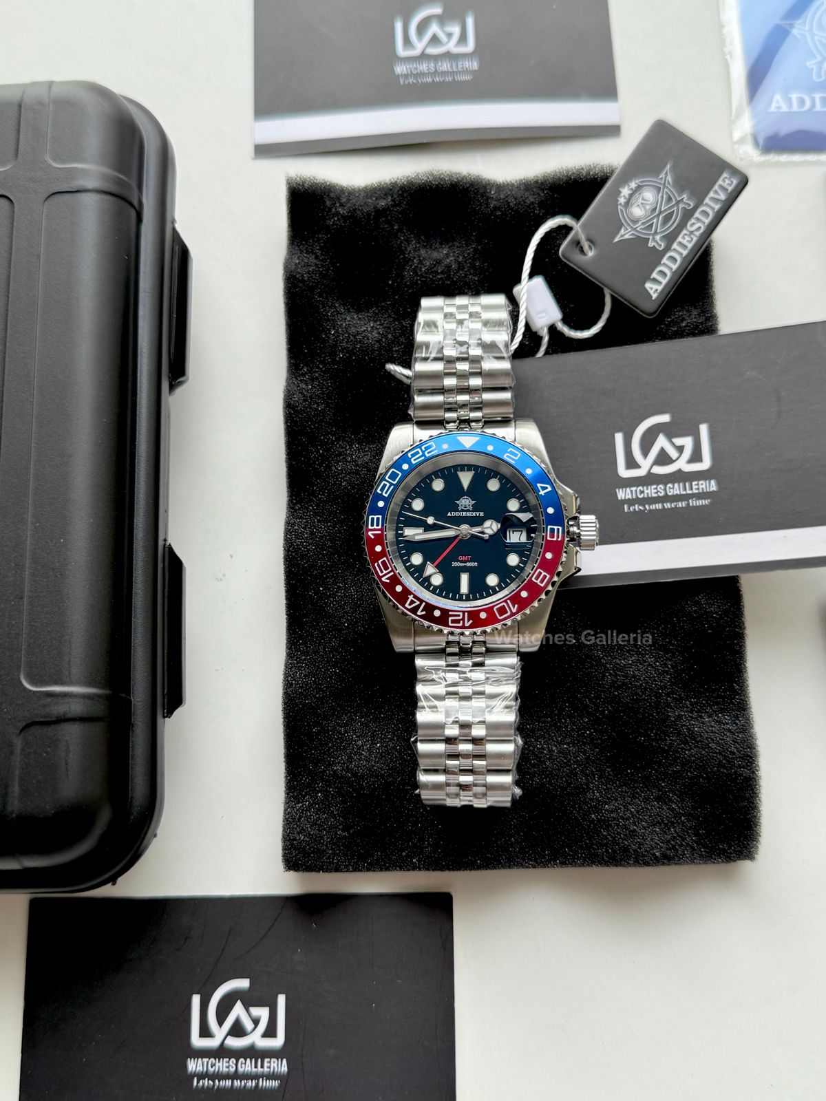 Addiesdive GMT Master Quartz (Pepsi) AD2050 Watches Galleria © Copyrights All Right Reserved