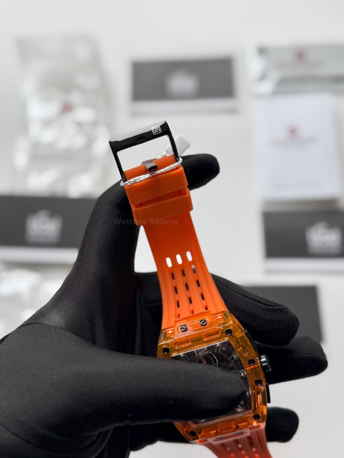 Naviforce NF7105 Tonneau Watch (Orange) Naviforce Watch in Pakistan