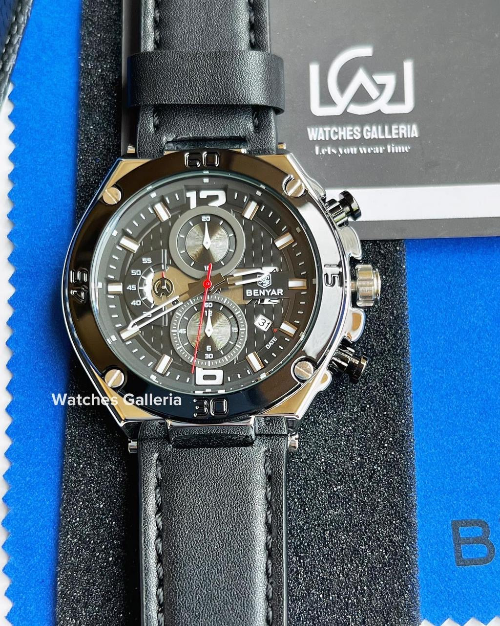 Benyar Chronograph Quartz (Black Silver) BY5151