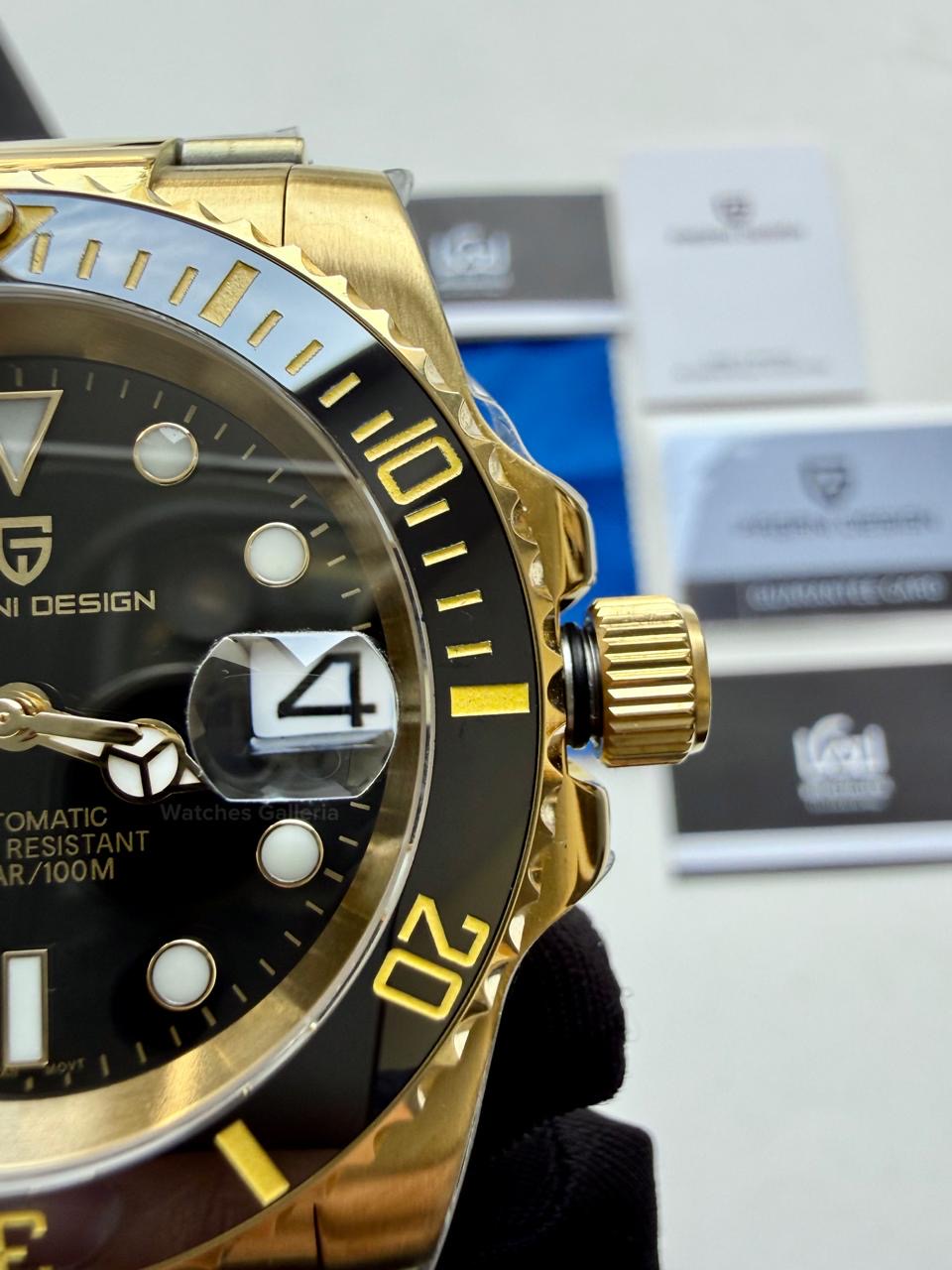 Pagani Design PD1661 Submariner (Gold Black) Pagani Design in Pakistan