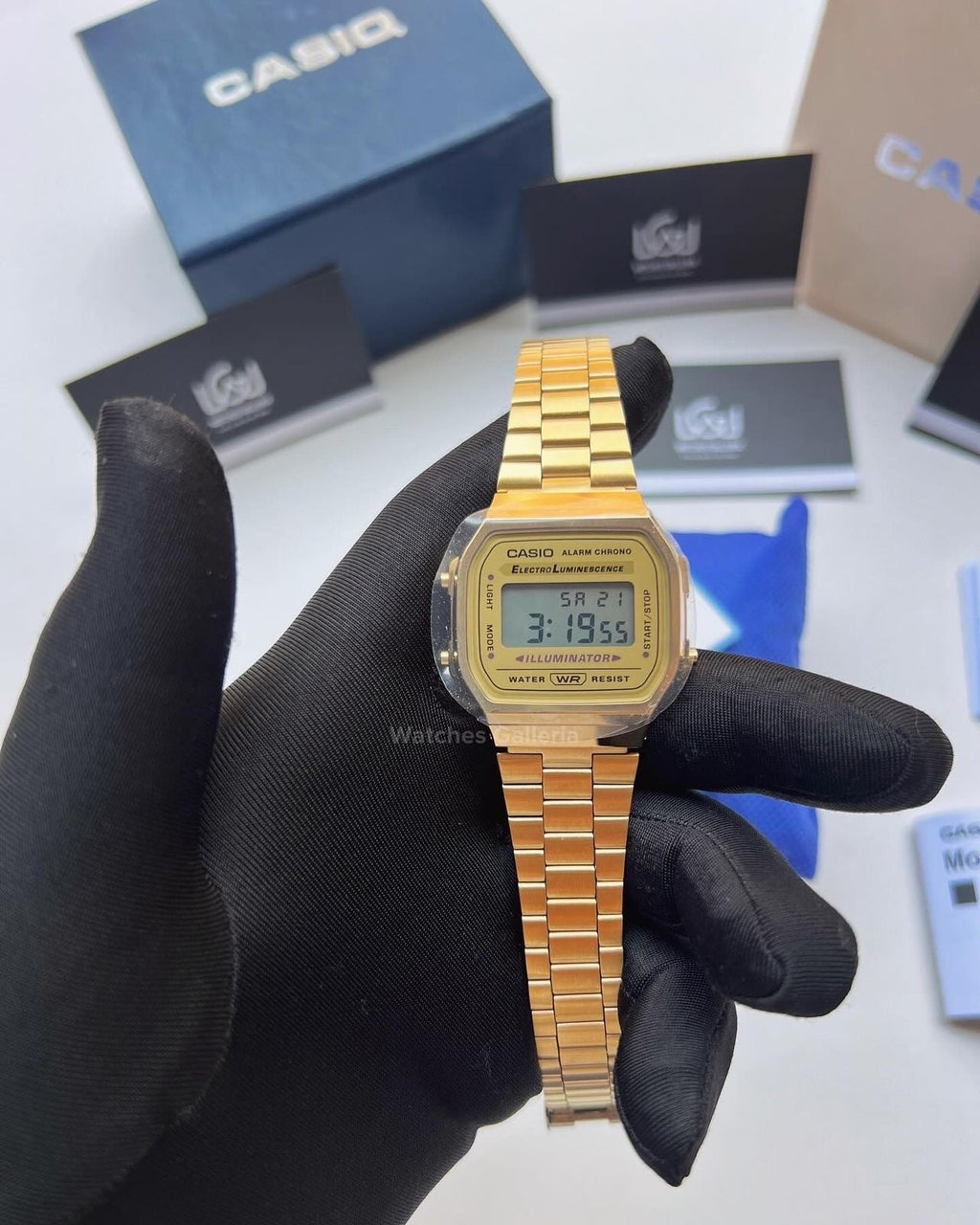 Casio Vintage Digital (Gold) A168WG Watches Galleria