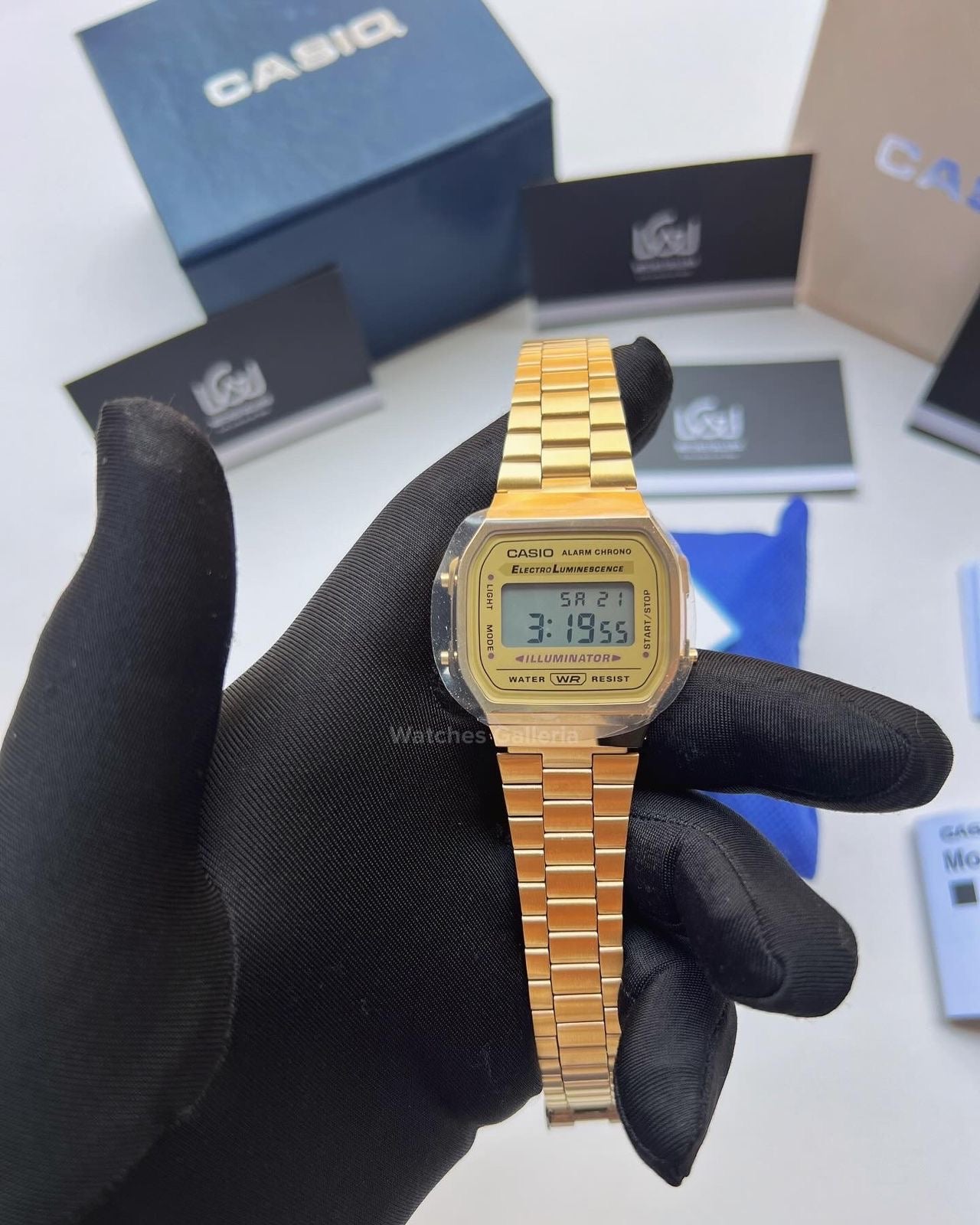 Casio Vintage Digital (Gold) A168WG Watches Galleria