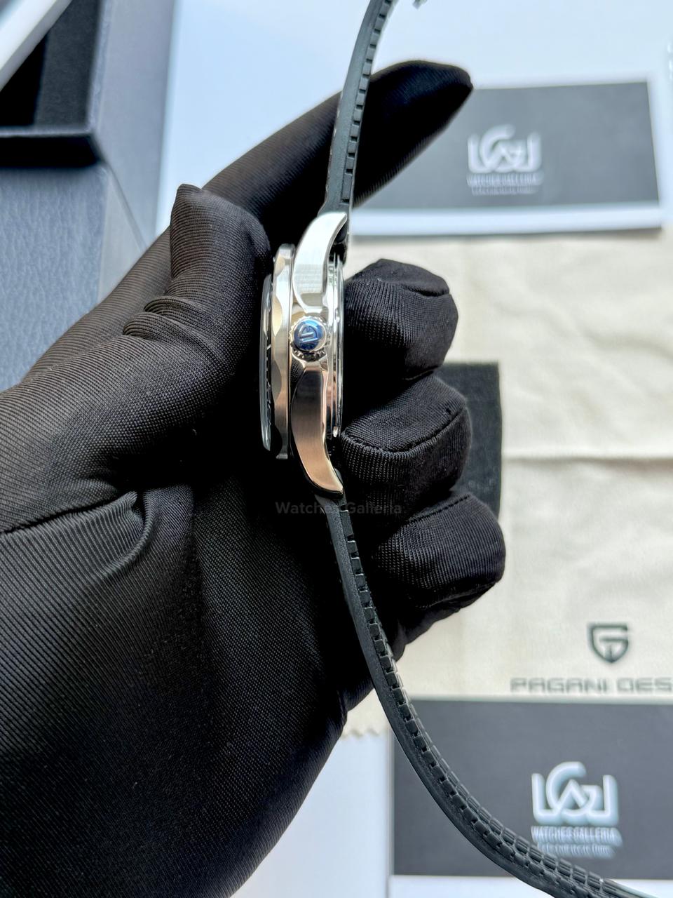 Pagani Design PD1685 Canvas Seamaster Diver White Automatic Watch – 200M Sapphire Crystal NH35A/Miyota Luxury Dive Watch in Pakistan | Watches Galleria