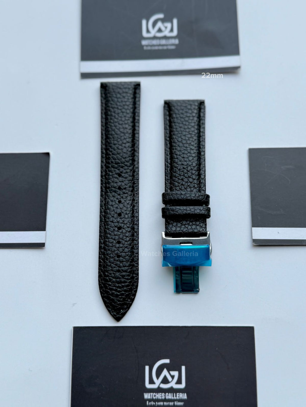 Premium Leather Strap 22mm | Master Lock Deployment Clasp | Universal Fit