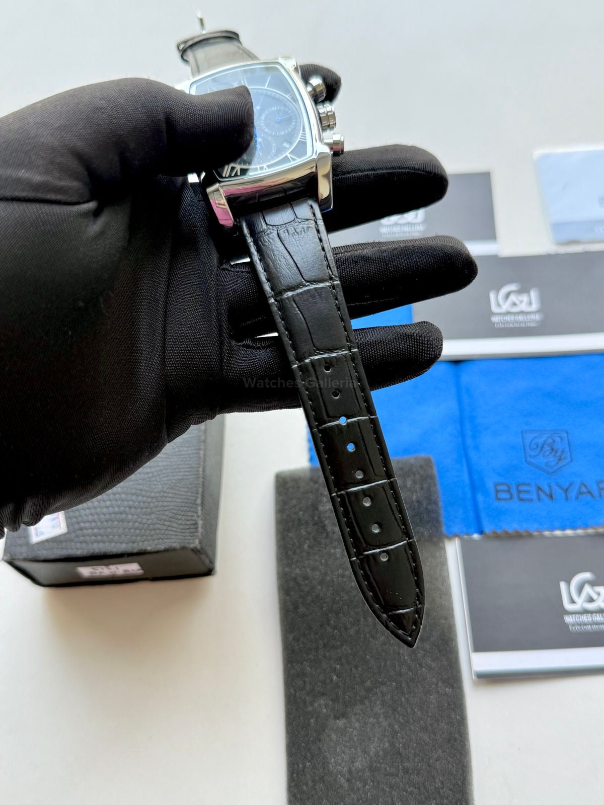 Benyar BY5113 Square Chronograph (Black/Silver) Benyar Watch Pakistan