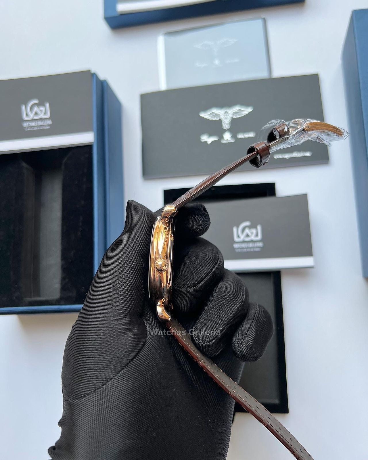 Sugess Skeleton Slimmaster Manual Wind (Brown w/ Rose Gold) SU3600 (Discontinued)