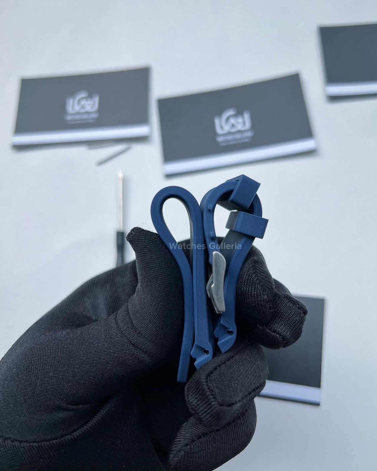 Silicon Straps (Navy Blue w/ Silver Buckle)