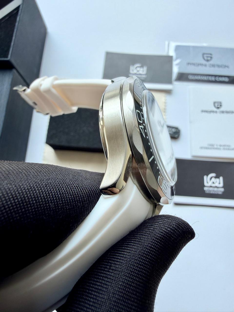 Pagani Design PD1685 Seamaster Diver White Automatic Watch – 200M Sapphire Crystal NH35A/Miyota Luxury Dive Watch in Pakistan | Watches Galleria